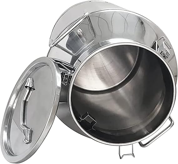 Milk Can - 5L-58L 201 Stainless Steel Milk Pail Canister Dairy Pot Bucket Airtight Storage Canister Milk Transport Can with Carry Handle/Sealed Lid / 48L