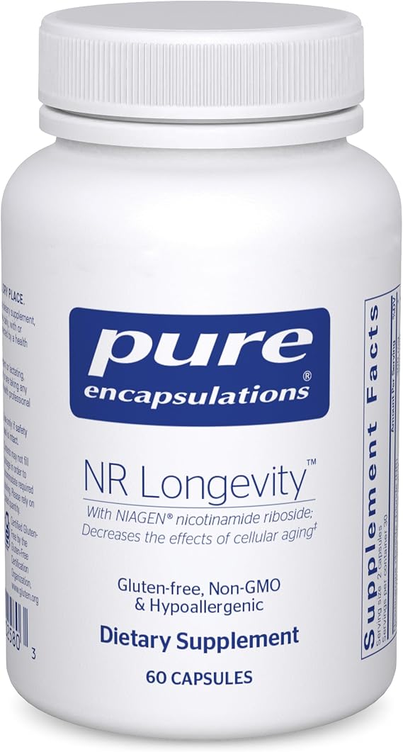 Pure Encapsulations NR Longevity NAD Supplement, 60 Capsules | Supports Healthy Aging, NAD+ Replenishment, Mitochondrial Function, with NIAGEN*, Gluten-Free, Non-GMO, Hypoallergenic
