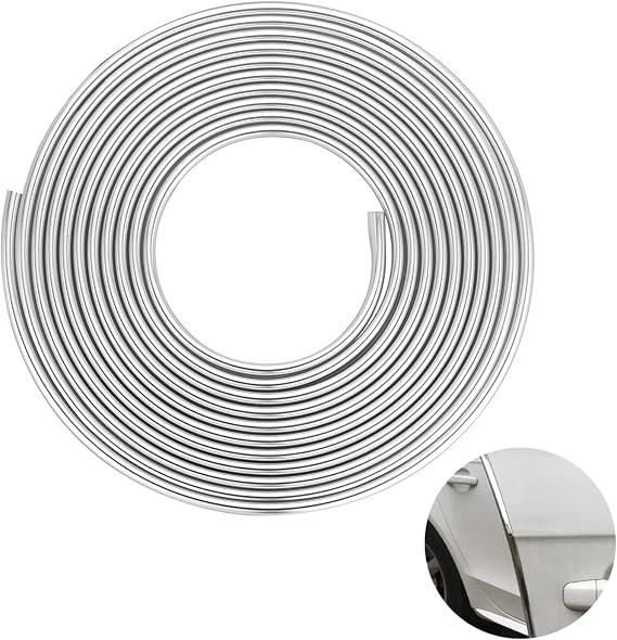 Car Door Edge Guards Silver U Shape Moulding Trim Strip Guard Protector