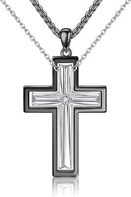 ONEFINITY Angel and DevilCrossMoon and Sun Couples Necklace Sterling Silver His and Hers Matching Necklace Heart Symbol of Love Pendant Couples Jewelry Gifts for Couple Her Him