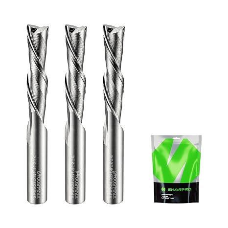 1/4 Router Bits 1/4 Shank Downcut CNC Bit, End Mill