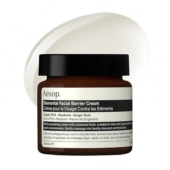 Aesop Element Facial Barrier Cream | Nourishing, Emollient Rich Cream for Dry & Dehydrated Skin | Provides Soothing Barrier Protection | 2oz / 60mL