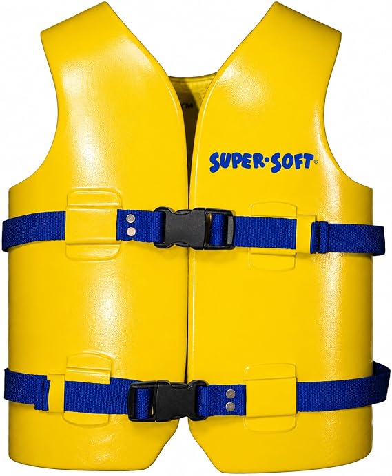 TRC Recreation Super Soft Child Life Jacket USCG Approved Vinyl Coated Foam Swim Vest for Kids Swimming Pool and Beach Gear