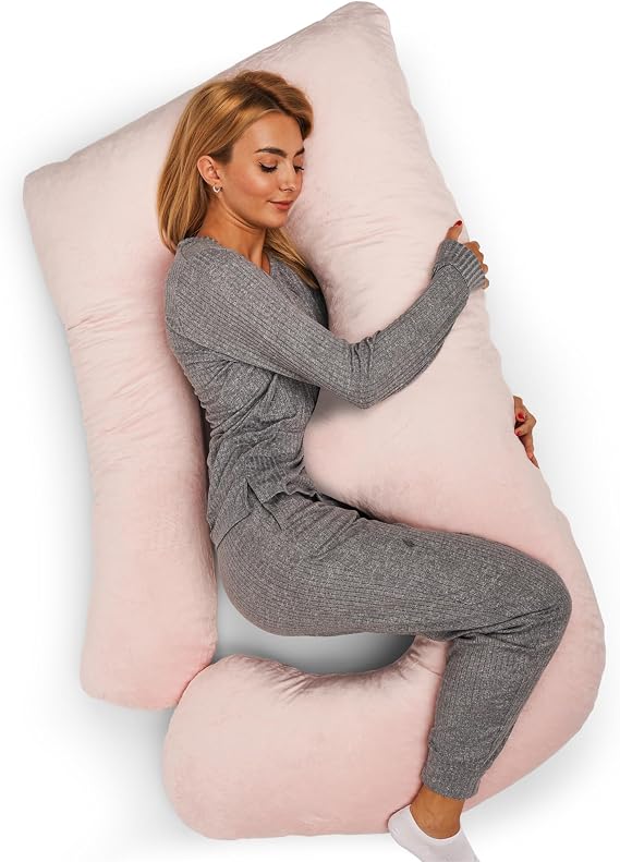 Memory Foam Pregnancy Pillow for Sleeping - U-Shaped Full Body Pregnancy Pillow - Body Pillow for Adults, Maternity Pillow - Support for Back, Legs, Belly, HIPS for Pregnant Women