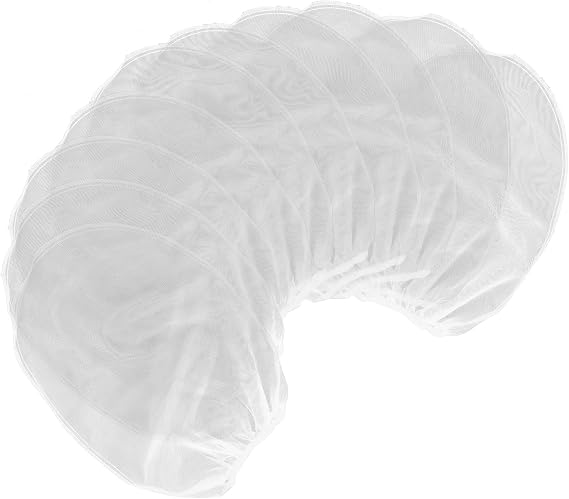 Paint Strainer Bags 1 Gallon Paint Filter Bag White Fine Mesh Disposable Bag Bucket Strainer with Elastic Drawstring Top Opening for Paint Gardening, 10 Pack