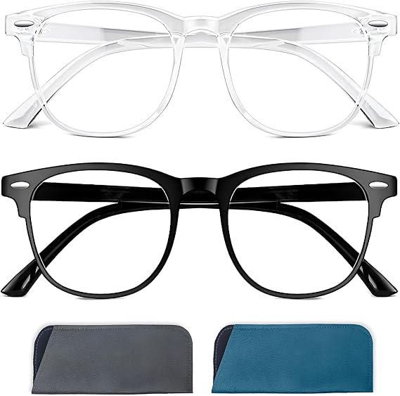 Solmoon Blue Light Filter Glasses Men Set 2 Blue Light Filter Glasses Women Blue Light Glasses Blue Light Glasses Blue Filter Glasses Men Blue Filter Glasses Women Glasses with Blue Light Filter