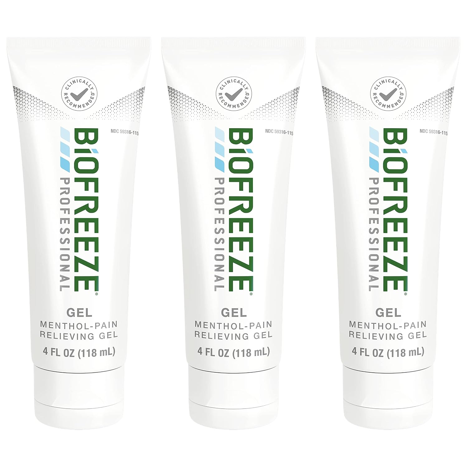 Biofreeze Professional Strength Pain Relief Gel, Knee & Lower Back Pain Relief, Sore Muscle Relief, Neck Pain Relief, Shoulder Pain Relief, Pack of 3 4 FL OZ Biofreeze Menthol Gel
