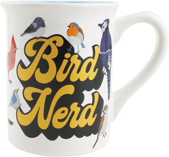 Enesco Our Name is Mud Bird Nerd Mug Fowl Language Coffee Mug, 16 Ounce, Multicolor