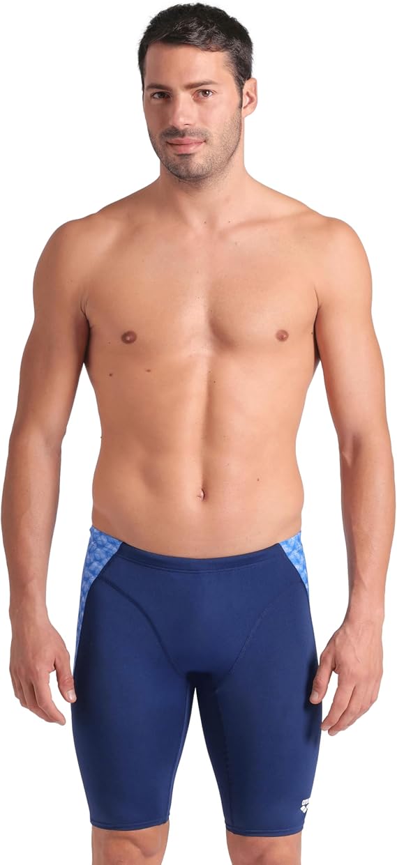 Arena Mens Arena Performance Men's Monogram Swim Jammer Knee-Length Swimsuit Training Bathing Suit