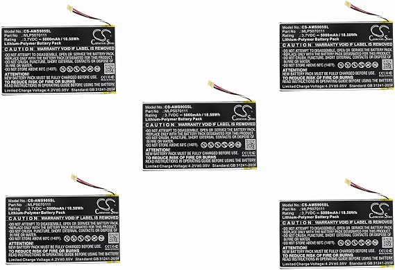 (5 Pack) XSP Battery for Autel MaxiSys Mini MS905 MS906 MaxiSys Mini MS905 MS906 MY905 PN MLP5070111 MLP5070111 (5000mAh)