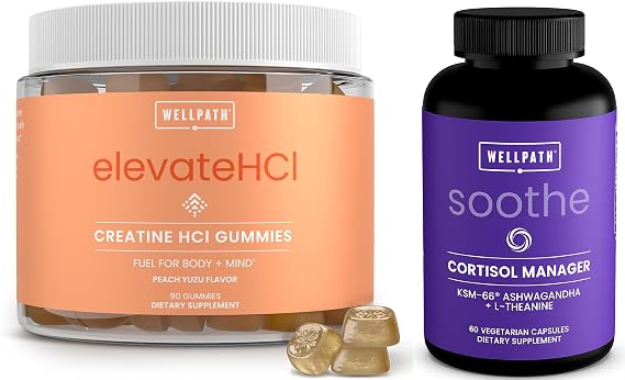 WellPath Creatine HCl Gummies 750mg - Cognitive & Performance Support and Soothe Cortisol Manager for Stress Support & Detox