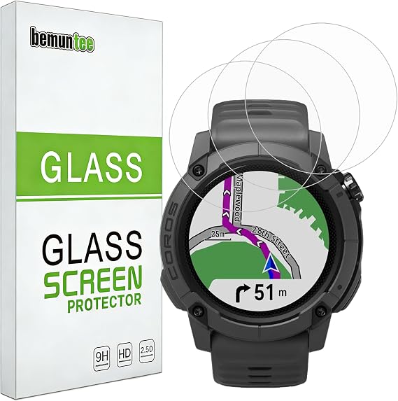 Tempered Glass 3 Pack Screen Protector For COROS NOMAD