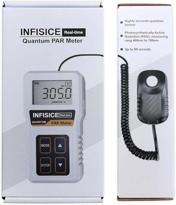 Quantum Par Meter - High Precision, Long Standby, Grow Light Meter, Indoor Plants Meter, Good for Growing droseras and All Indoor Plants and LED Light Output.