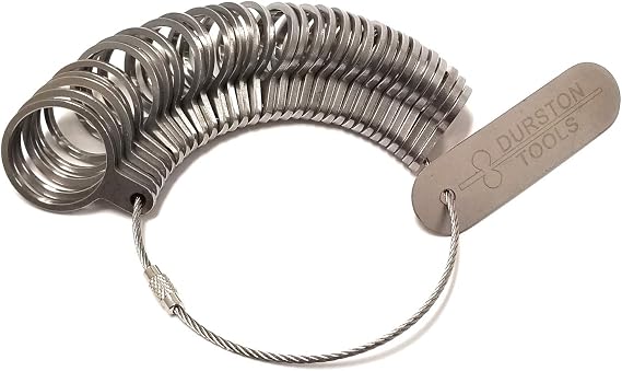 Grehge ls Standard Steel Finger Gauge Set Measures Ring Sizes 1-16