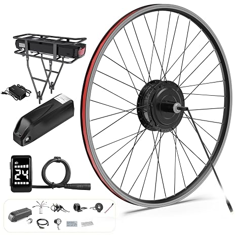 BAFANG 48V 500W Rear Hub Motor Kit,Ebike Conversion Kit with Battery for Bikes 20"/26"/27.5"/700C Wheel with DZ40 Display