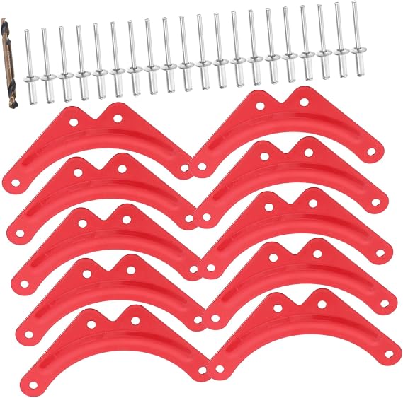 POPETPOP 51pcs Ladder Reinforcement Fixing Sheets with Corner Brackets Heavy Duty Ladder Stabilizer Pads for Step and Extension Secure Roof Accessory