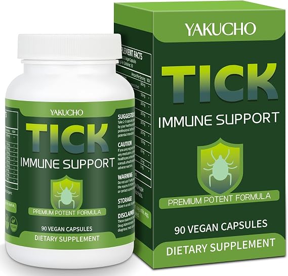 Tick Immune Support, Herbal Blend with Japanese Knotweed, Cats Claw, Chinese Skullcap, Cryptolepis, Supports Detox, Inflammatory Balance & Immune Strength, 90 Vegan Capsules, Non-GMO, Gluten