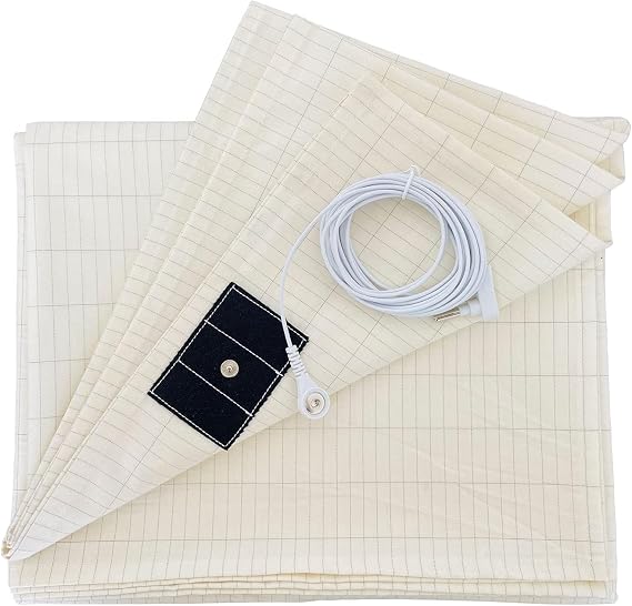 Belligern Grounding Bed Sheet, Grounding sheet, Grounding Bed Sheet, Natural Wellness And Healthy Earth Energy Mat With 10% Silver Fiber & 90% Organic Cotton (White 132 * 71cm)