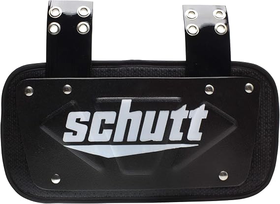 Schutt Sports Varsity Back Plate Varsity Football Pad Back Plate, Black/White, Adult