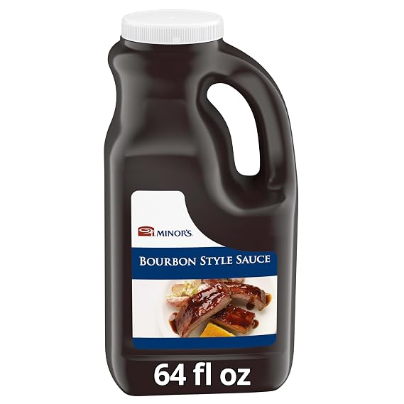 Minor's Bourbon Style Sauce, BBQ, Vegetarian, Marinade, 64 fl oz Jug
