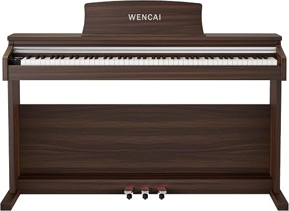 WENCAI 88 Keys Digital Piano Hammer Action Weighted Keyboard, Sub Brown