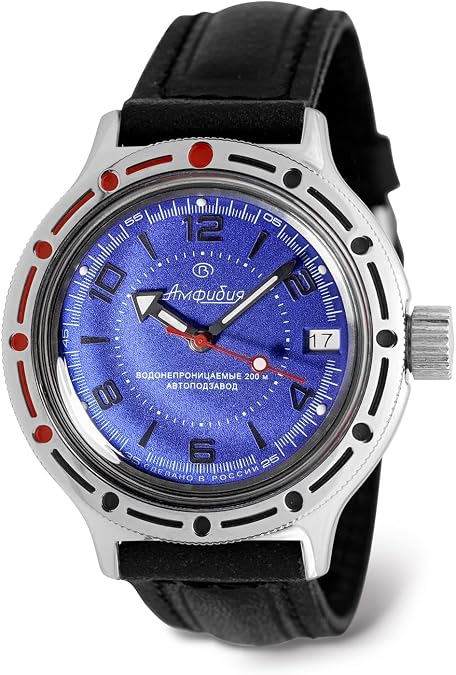 VOSTOK | Classic Amphibian Automatic Self-Winding Russian Diver Wrist Watch | WR 200 m | Amphibia 420007 | Fashion | Business | Casual Men's Watches