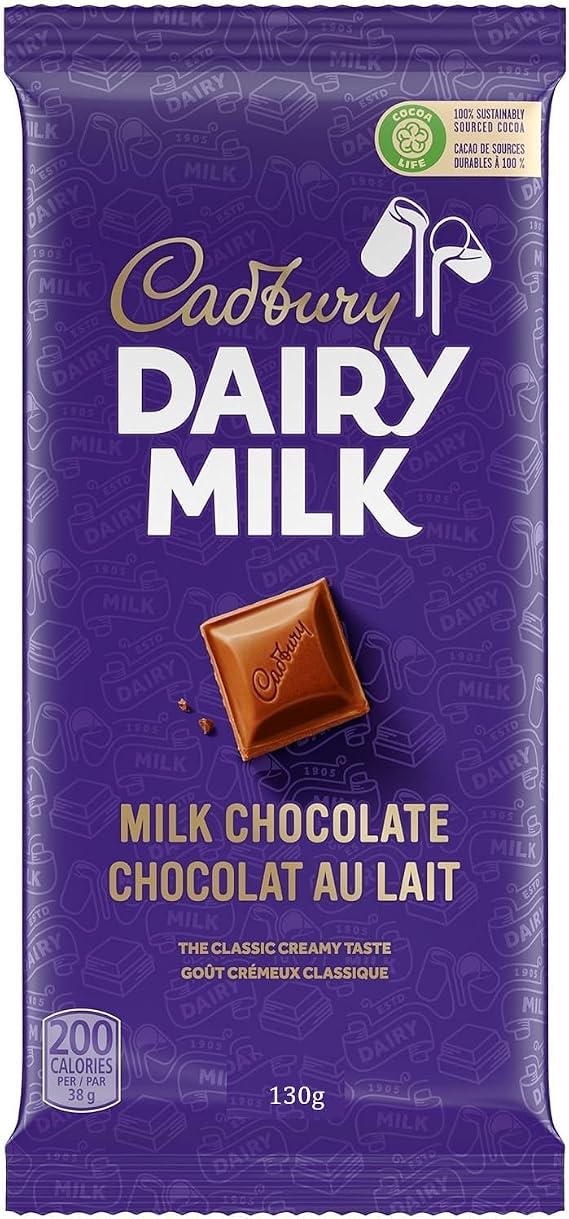 Cadbury Dairy Milk Chocolate Bar, Smooth & Creamy, 180 g (Pack of 1)