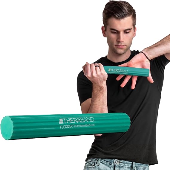 THERABAND FlexBar Resistance Bar For Improving Grip Strength, Tennis Elbow, Golfers Elbow, Tendonitis