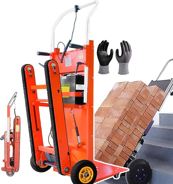 Electric Stair Climbing Dolly,Electric Stair Climbing Hand Trucks Dolly Cart,37.40in Extended Tracks, With A Control Panel&A Pair Of Gloves,For Warehouse Logistics, Moving Furniture load-bearing661lb