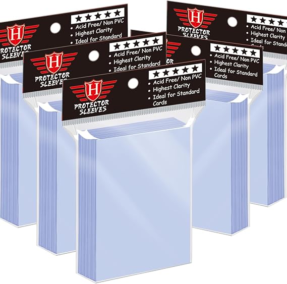500 PCS Clear Penny Card Sleeves for Trading Cards