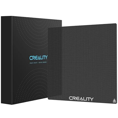 Creality Official Ender 3 Max Neo Glass Bed 3D Printer Platform, 320 x 310MM Tempered Glass Plate Build Surface for Ender-3 Max, CR-10 V2, CR-10 V3, CR-X, CR-X Pro, Good Adhesion Remove Easily