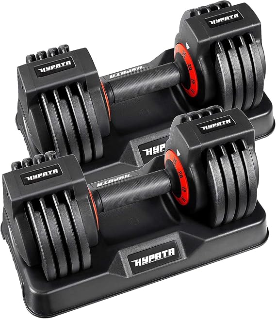 25/55 lbs Pair Adjustable Dumbbell Set, Adjust Dumbbell Weight for Exercises Pair Dumbbells for Men and Women in Home
