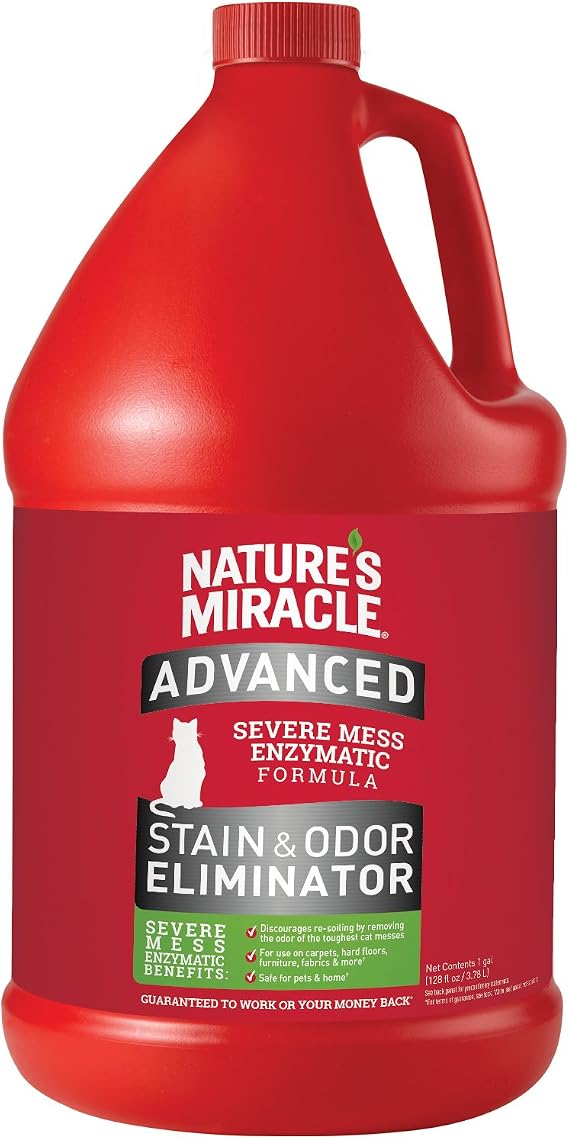 Natures Miracle Advanced Stain and Odor Eliminator Cat, For Severe Cat Messes