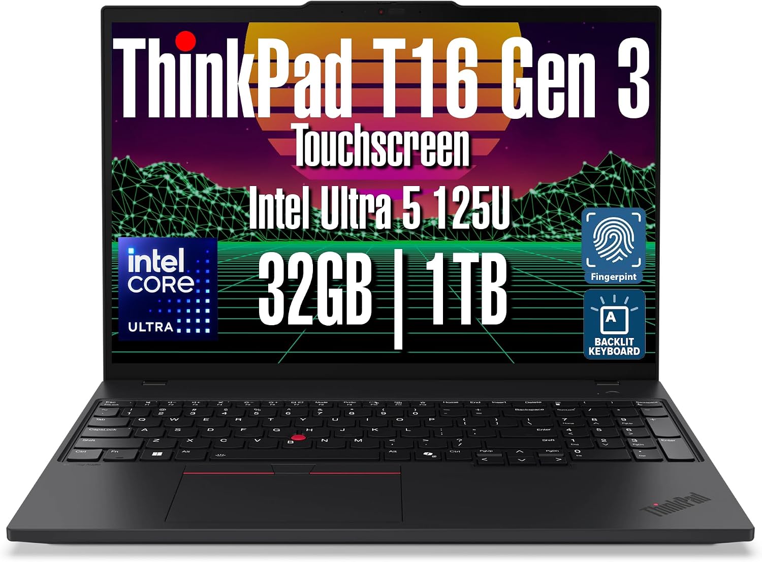 Lenovo ThinkPad T16 Gen 3 Business Laptop 16 FHD, Intel 12-Core Ultra 5 125U >i7-1355U, 32GB DDR5, 1TB SSD, 2X Thunderbolt 4, Fingerprint, Backlit, 5MP Webcam, Ethernet, Win 11 Pro, MAJ Deskp