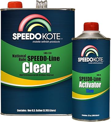 Speedokote SMR-13085 - Automotive Clear Coat Fast Dry 2K Urethane, 4:1 Gallon Clearcoat Kit with Slow Activator. For California, Delaware, or Maryland, order SS-132.