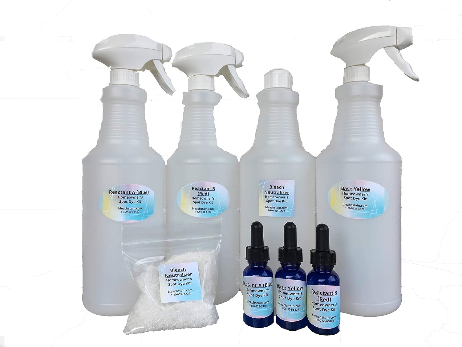 Homeowners Spot Dye Kit™ | Restores Carpet Color | Repair Discoloration from Bleach Stains, Acne medications, or Chemical Marks and Spots