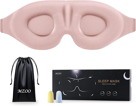 MZOO Luxury Sleep Mask for Women Men Patented Light Blocking Design