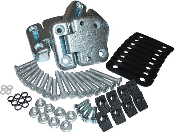 ALLMAKES/BRITPART Full Front Door Hinge KIT & TORX Head Bolts Compatible with Land Rover Defender 90/110 UP to 2016, Part # DA1070 / GA1070