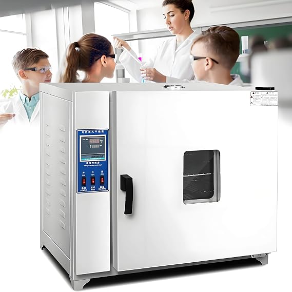 Lab Forced Air Convection Drying Oven, 16L/43L/71L Constant Temperature Blast Drying Oven Steel Plate, with LCD Display, RT+10~300 C, for Efficient Drying,GalvanizedLiner-71L