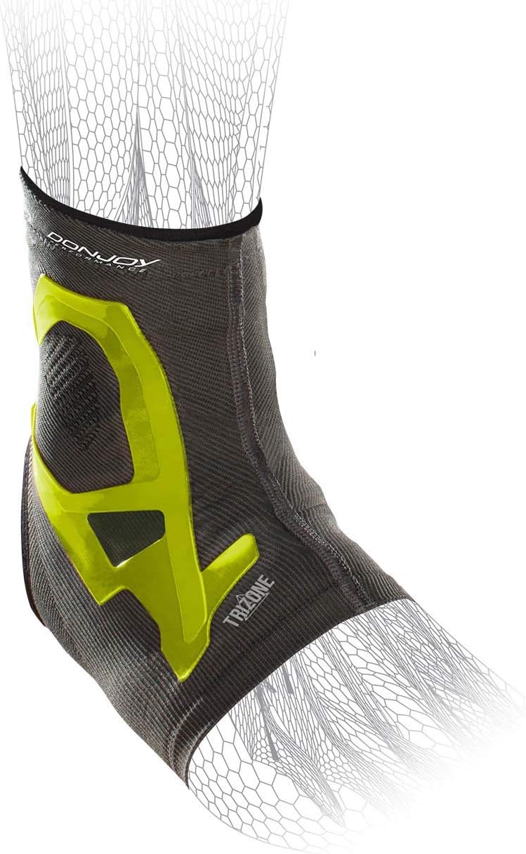 DonJoy Performance TRIZONE Compression: Ankle Support Brace, Slime Green, X-Large