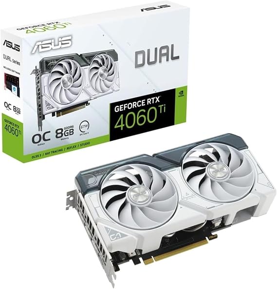 ASUS Dual GeForce RTX 4060 Ti White OC Edition 8GB GDDR6 / DUAL-RTX4060TI-O8G-WHITE Domestic Authorized Dealer