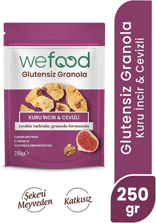 Wefood Glutensiz Granola Kuru İncir & Cevizli 250 gr