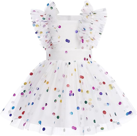 Newborn Baby Girl 1st Birthday Outfit Princes Dress with Diaper Cover Lace Ruffles Romper Tutu Cake Smash Photo Shoot