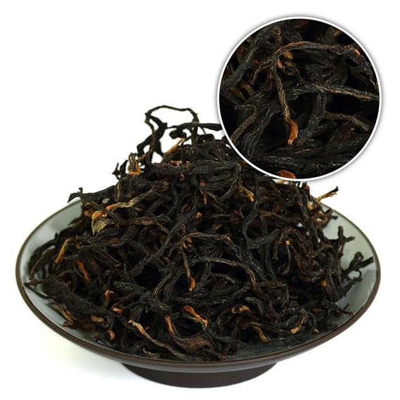 GOARTEA Dianhong Black Tea - 100g / 3.5oz Supreme Grade - Wild Ancient Tree - Yunnan Fengqing Dian Hong Loose Leaf Tea - Chinese Dianhong