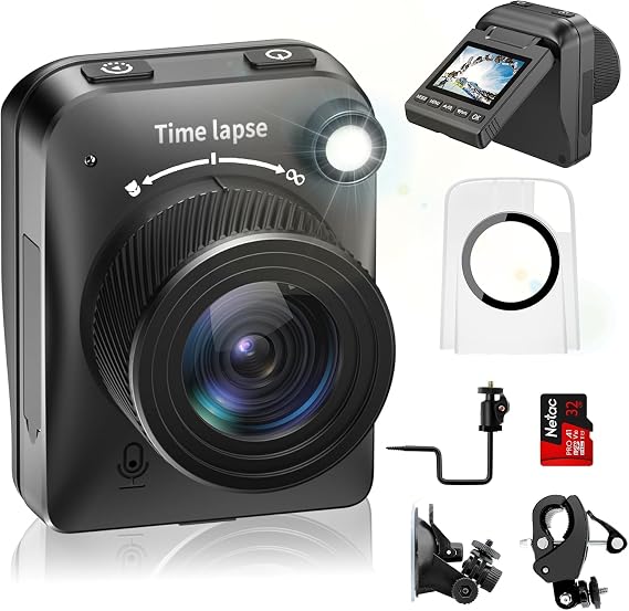 2026 Upgraded 4K Time Lapse Camera Outdoor Construction Plant Weather Life, Manual Focus, IP66 Waterproof, 6 Month Battery Life, 32GB TF Card Included