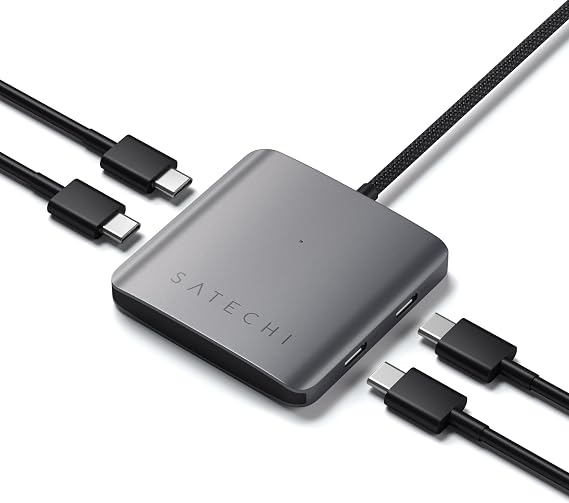 Satechi 4-in-1 USB-C Hub, 100W PD Pass-Through Charging, and More