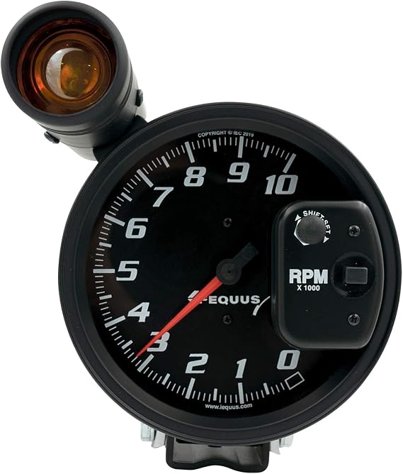 EQUUS E6080 5" Tachometer 10K RPM Black Dial & Shift Light