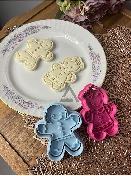Gingerbread Kurabiye Adam & Kurabiye Kadın Kurabiye Kalıp Seti (2'Li)