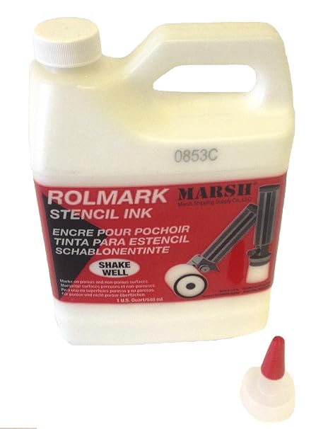 20923 Rolmark Stencil Ink, 1 qt Can, White