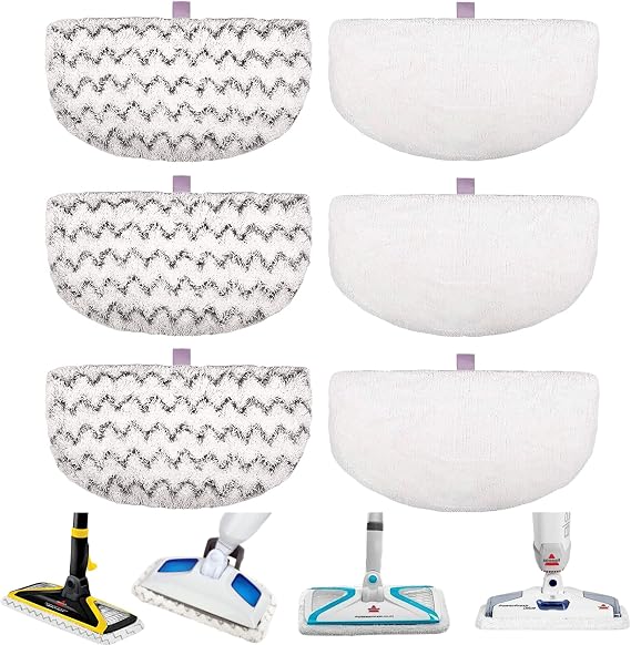 Flammi Steam Mop Pads for Bissell PowerFresh 1940A 2685A 1806, #5938